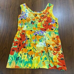 Jams World Flower Shop Abstract Floral Print Tank Top Size Small